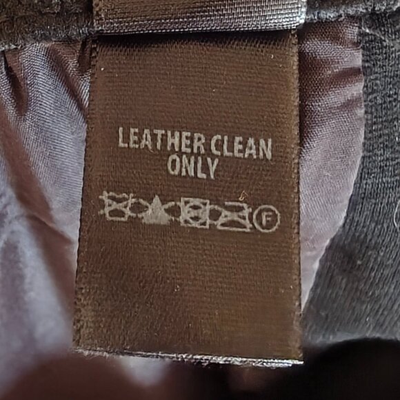 St. John Black Leather Front Panel Stretch Leggings S - Picture 10 of 12